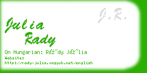 julia rady business card